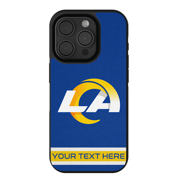 Los Angeles Rams Personalized Stripe iPhone Bump Phone Case for Apple iPhone
