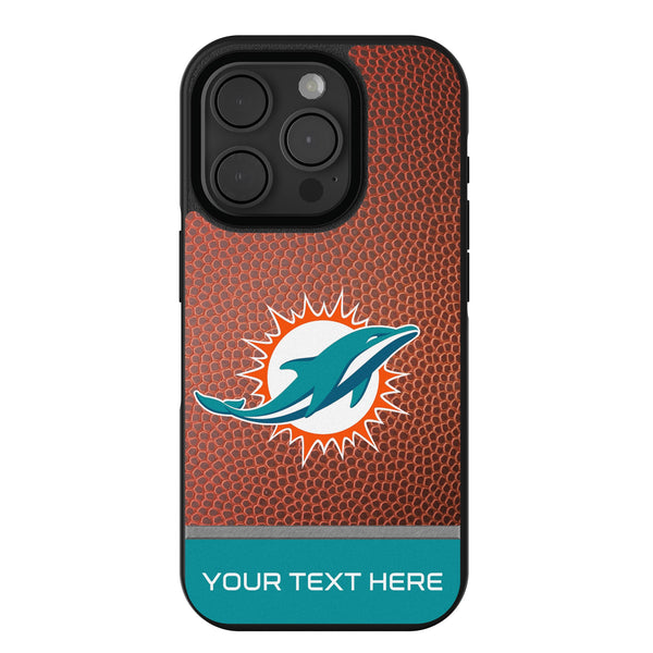 Miami Dolphins Personalized Football iPhone Bump Phone Case for Apple iPhone