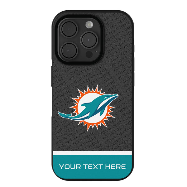 Miami Dolphins Personalized EndZone Plus iPhone Bump Phone Case for Apple iPhone