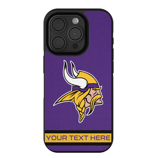 Minnesota Vikings Personalized Stripe iPhone Bump Phone Case for Apple iPhone