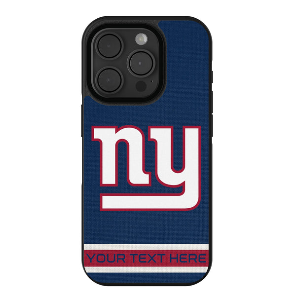 New York Giants Personalized Stripe iPhone Bump Phone Case for Apple iPhone