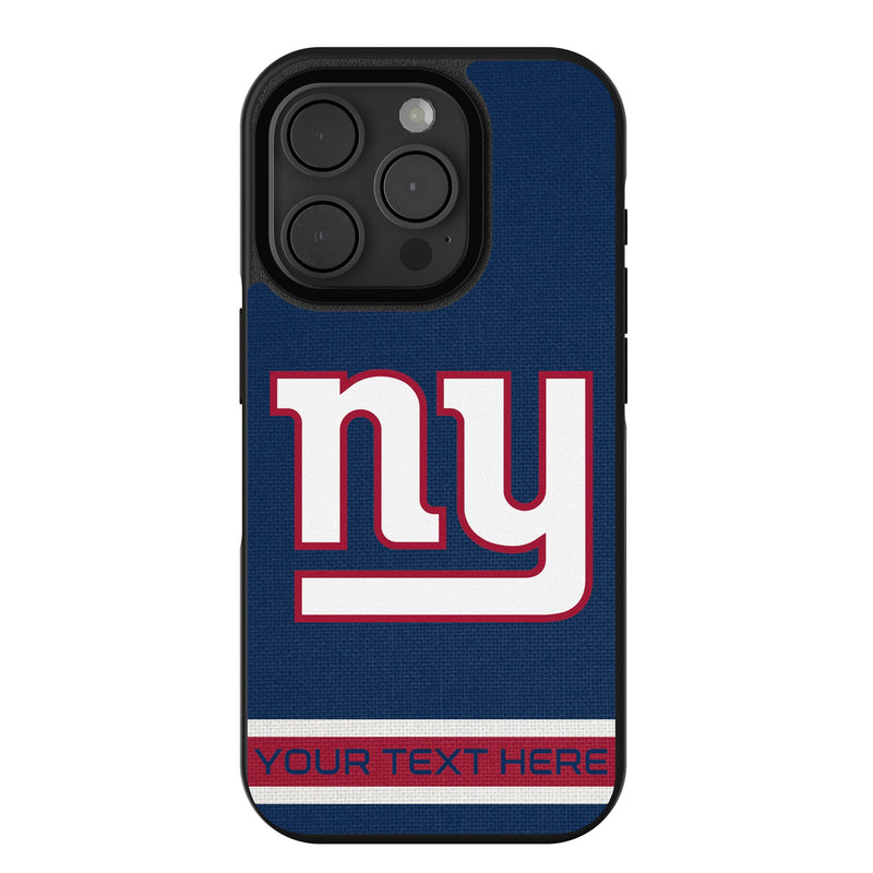 New York Giants Personalized Stripe iPhone Bump Phone Case for Apple iPhone