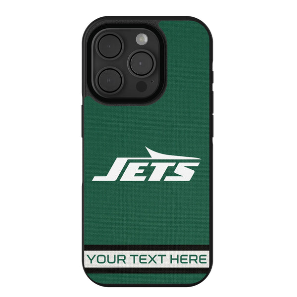 New York Jets Personalized Stripe iPhone Bump Phone Case for Apple iPhone