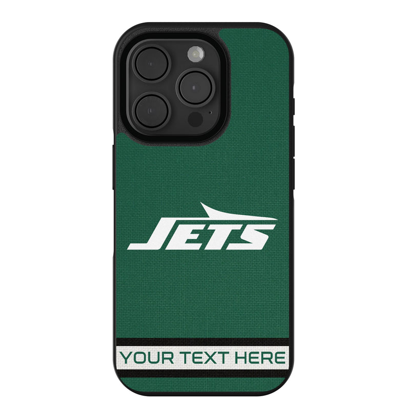 New York Jets Personalized Stripe iPhone Bump Phone Case for Apple iPhone