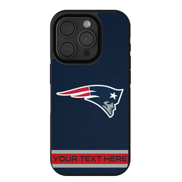 New England Patriots Personalized Stripe iPhone Bump Phone Case for Apple iPhone