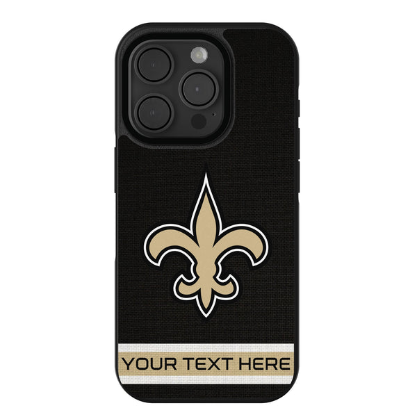 New Orleans Saints Personalized Stripe iPhone Bump Phone Case for Apple iPhone