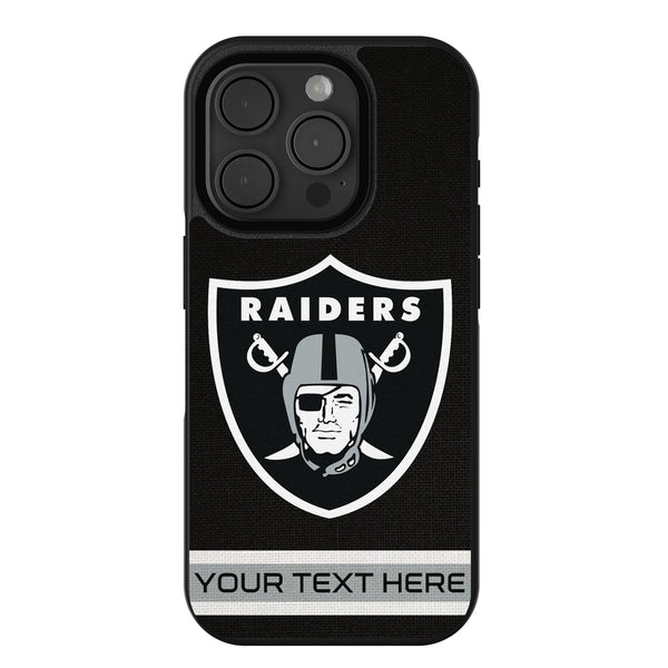Las Vegas Raiders Personalized Stripe iPhone Bump Phone Case for Apple iPhone