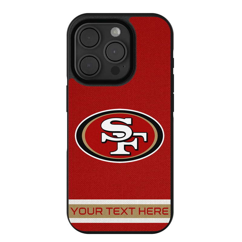 San Francisco 49ers Personalized Stripe iPhone Bump Phone Case for Apple iPhone