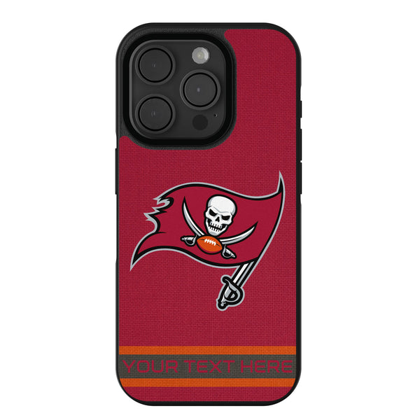 Tampa Bay Buccaneers Personalized Stripe iPhone Bump Phone Case for Apple iPhone