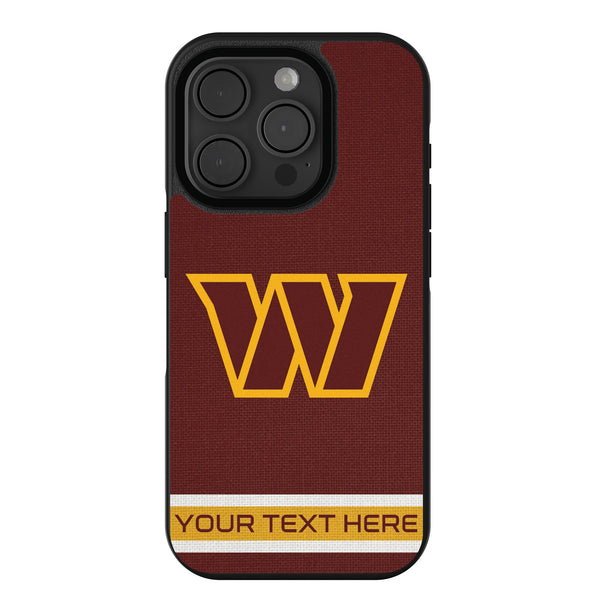 Washington Commanders Personalized Stripe iPhone Bump Phone Case for Apple iPhone