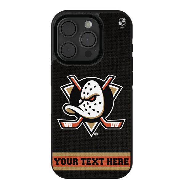 Anaheim Ducks Personalized Stripe iPhone Bump Phone Case for Apple iPhone