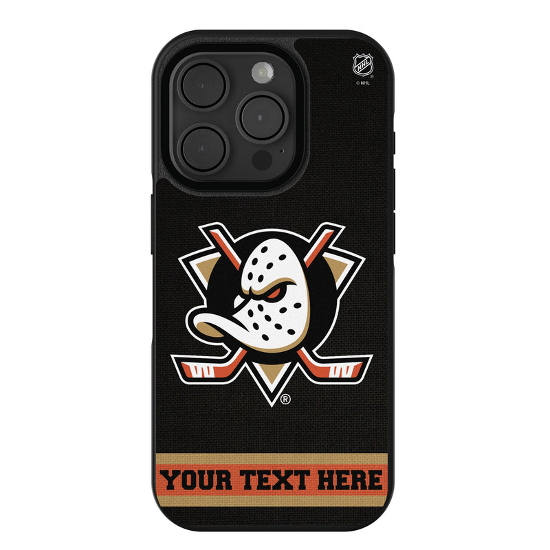 Anaheim Ducks Personalized Stripe iPhone Bump Phone Case for Apple iPhone
