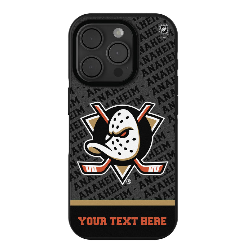 Anaheim Ducks Personalized EndZone Plus iPhone Bump Phone Case for Apple iPhone