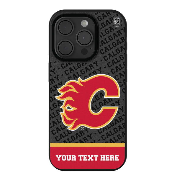 Calgary Flames Personalized EndZone Plus iPhone Bump Phone Case for Apple iPhone