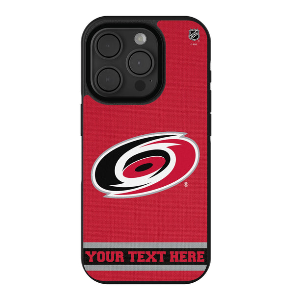 Carolina Hurricanes Personalized Stripe iPhone Bump Phone Case for Apple iPhone