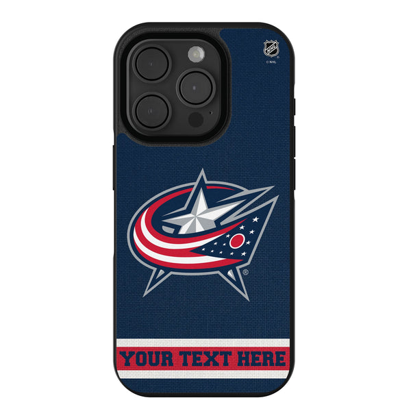 Columbus Blue Jackets Personalized Stripe iPhone Bump Phone Case for Apple iPhone