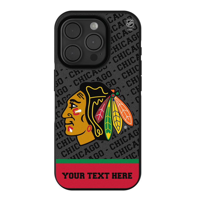 Chicago Blackhawks Personalized EndZone Plus iPhone Bump Phone Case for Apple iPhone