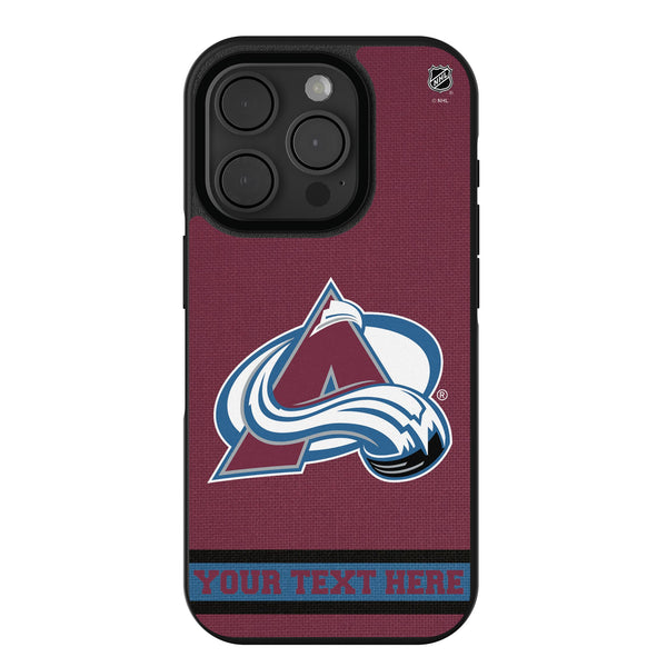 Colorado Avalanche Personalized Stripe iPhone Bump Phone Case for Apple iPhone