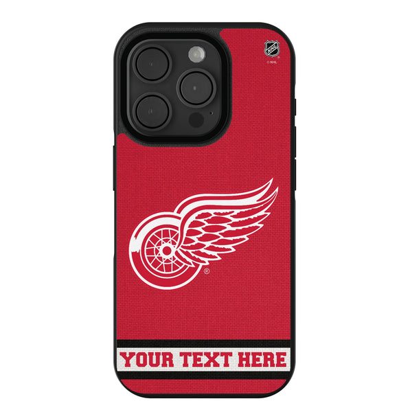 Detroit Red Wings Personalized Stripe iPhone Bump Phone Case for Apple iPhone