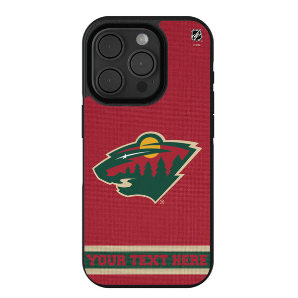 Minnesota Wild Personalized Stripe iPhone Bump Phone Case for Apple iPhone