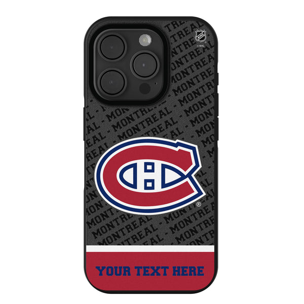 Montreal Canadiens Personalized EndZone Plus iPhone Bump Phone Case for Apple iPhone