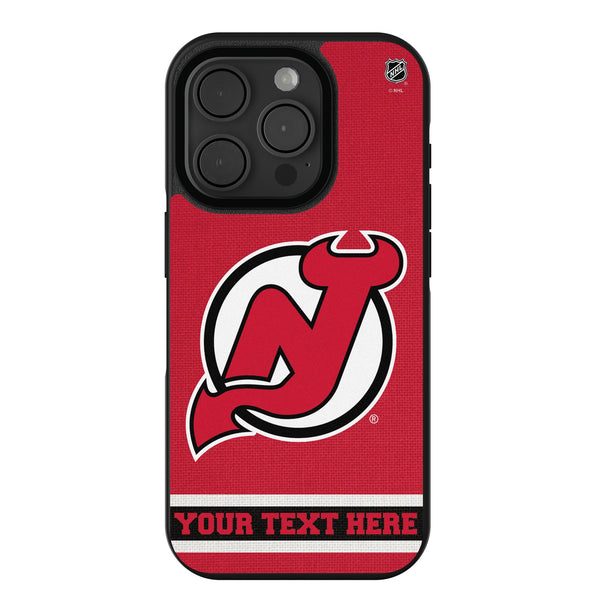 New Jersey Devils Personalized Stripe iPhone Bump Phone Case for Apple iPhone