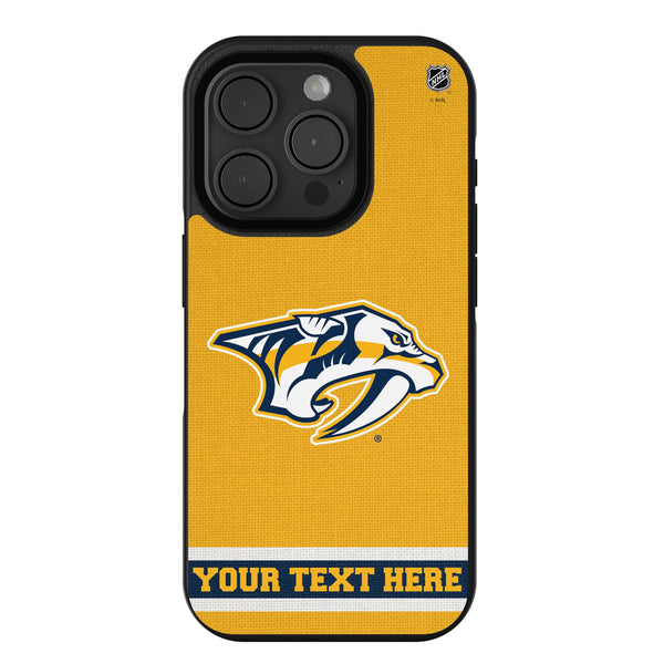 Nashville Predators Personalized Stripe iPhone Bump Phone Case for Apple iPhone