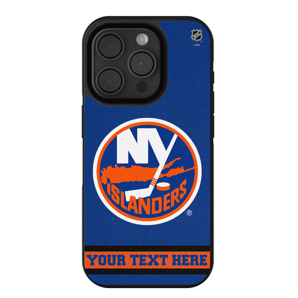 New York Islanders Personalized Stripe iPhone Bump Phone Case for Apple iPhone