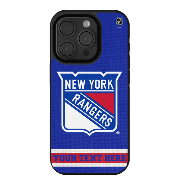 New York Rangers Personalized Stripe iPhone Bump Phone Case for Apple iPhone