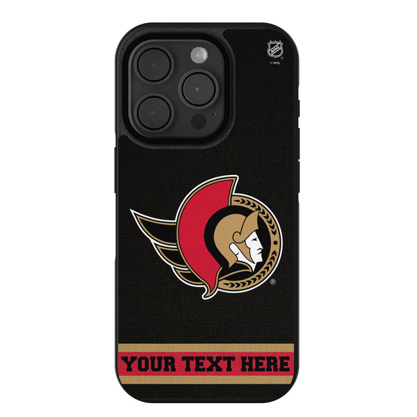 Ottawa Senators Personalized Stripe iPhone Bump Phone Case for Apple iPhone