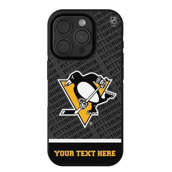 Pittsburgh Penguins Personalized EndZone Plus iPhone Bump Phone Case for Apple iPhone
