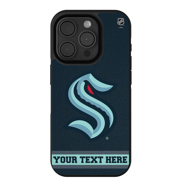 Seattle Kraken Personalized Stripe iPhone Bump Phone Case for Apple iPhone