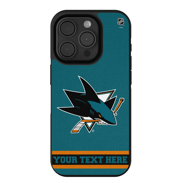 San Jose Sharks Personalized Stripe iPhone Bump Phone Case for Apple iPhone