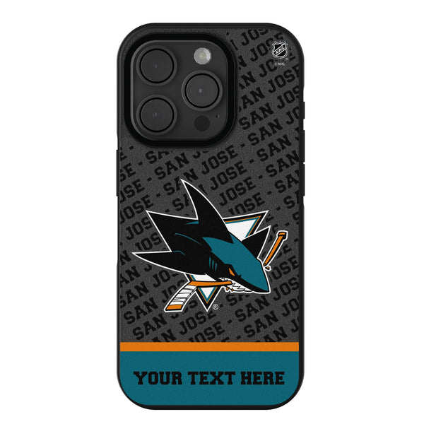 San Jose Sharks Personalized EndZone Plus iPhone Bump Phone Case for Apple iPhone
