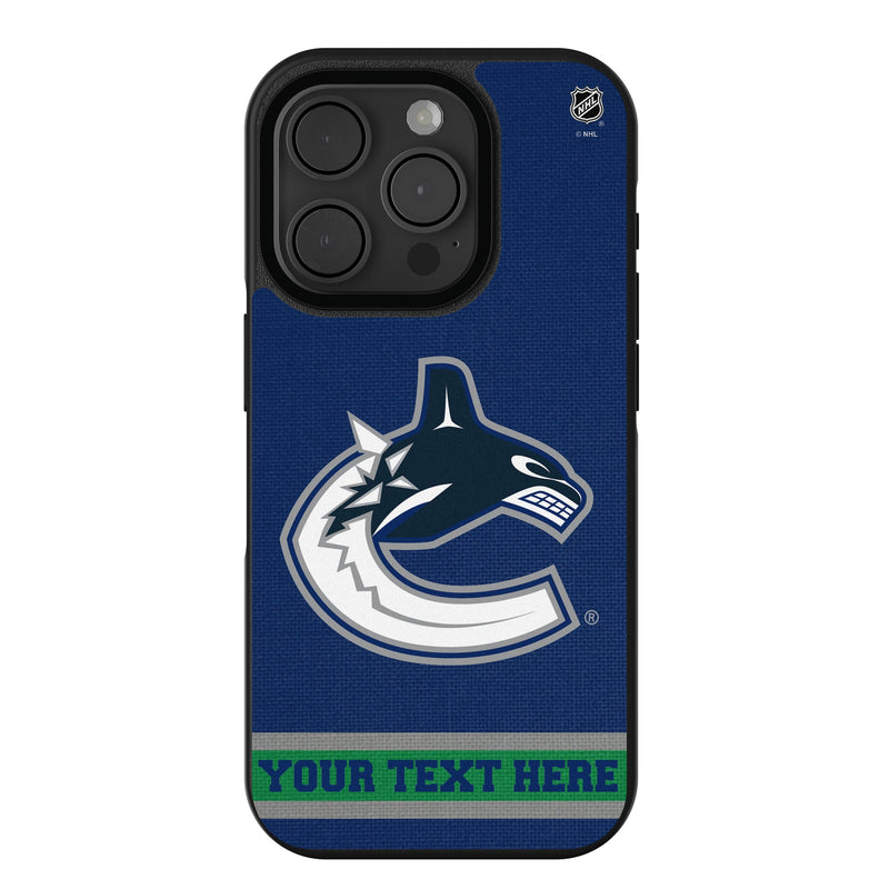 Vancouver Canucks Personalized Stripe iPhone Bump Phone Case for Apple iPhone