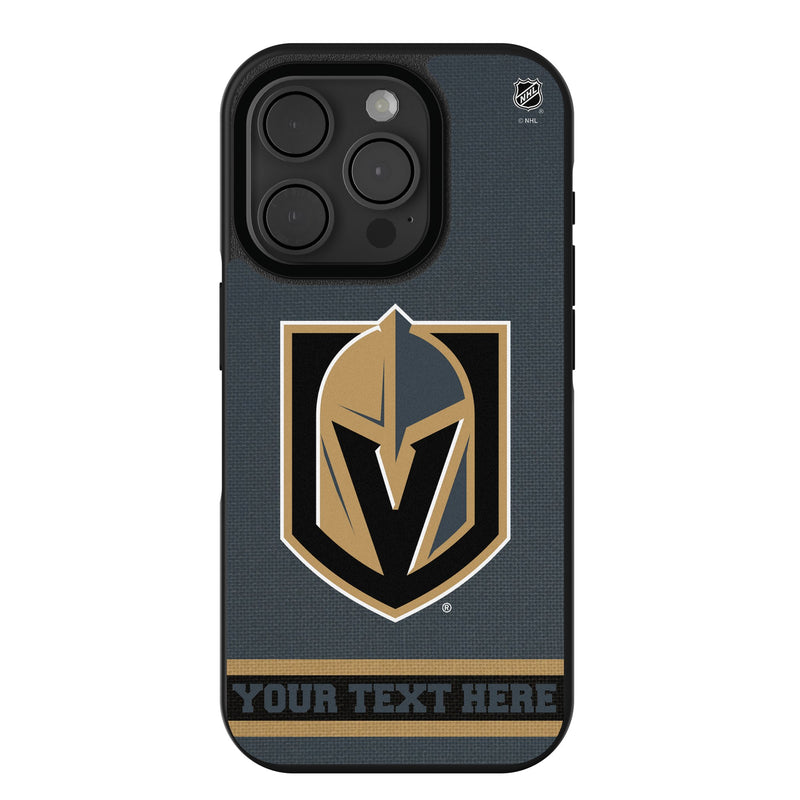 Vegas Golden Knights Personalized Stripe iPhone Bump Phone Case for Apple iPhone