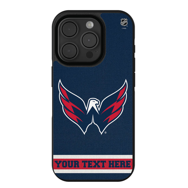 Washington Capitals Personalized Stripe iPhone Bump Phone Case for Apple iPhone