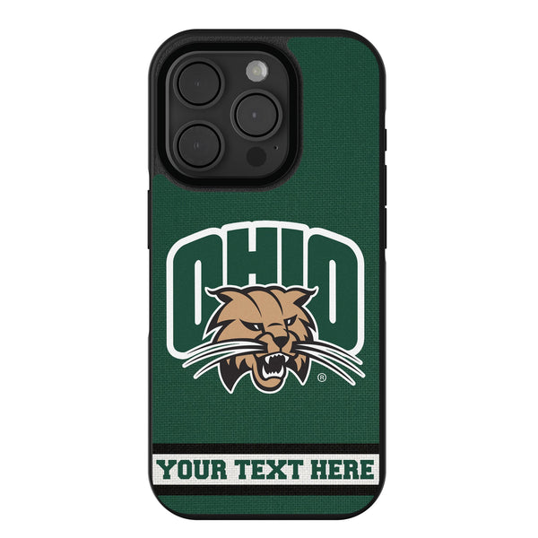 Ohio University Bobcats Personalized Stripe iPhone Bump Phone Case for Apple iPhone