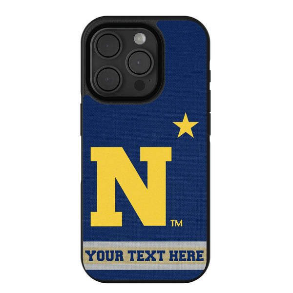 United State Naval Academy Midshipmen Personalized Stripe iPhone Bump Phone Case for Apple iPhone