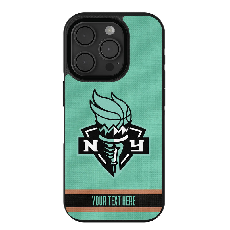 New York Liberty Personalized Stripe iPhone Bump Phone Case for Apple iPhone