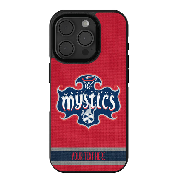 Washington Mystics Personalized Stripe iPhone Bump Phone Case for Apple iPhone