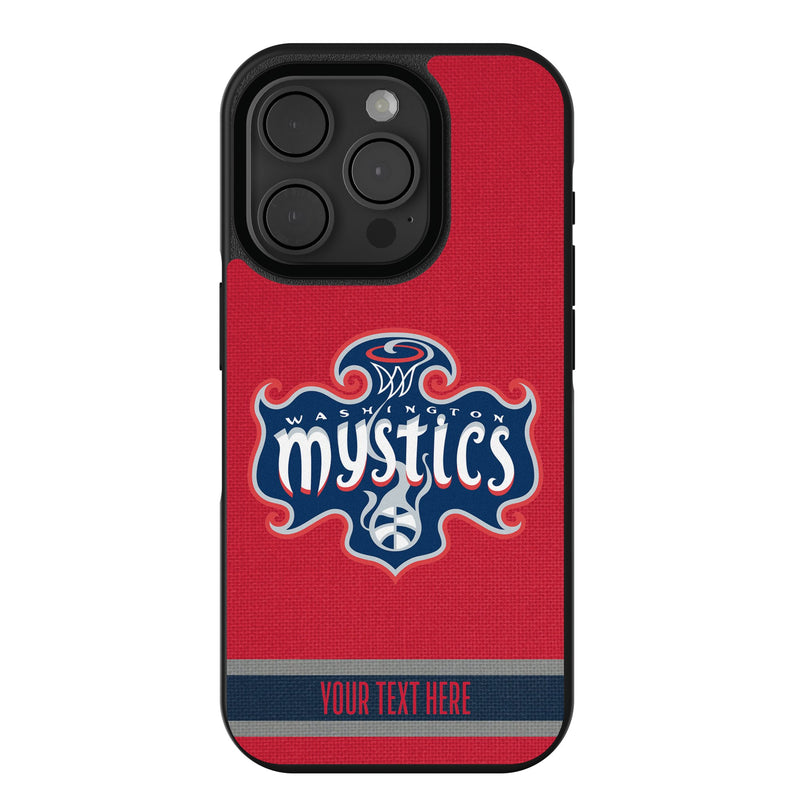 Washington Mystics Personalized Stripe iPhone Bump Phone Case for Apple iPhone