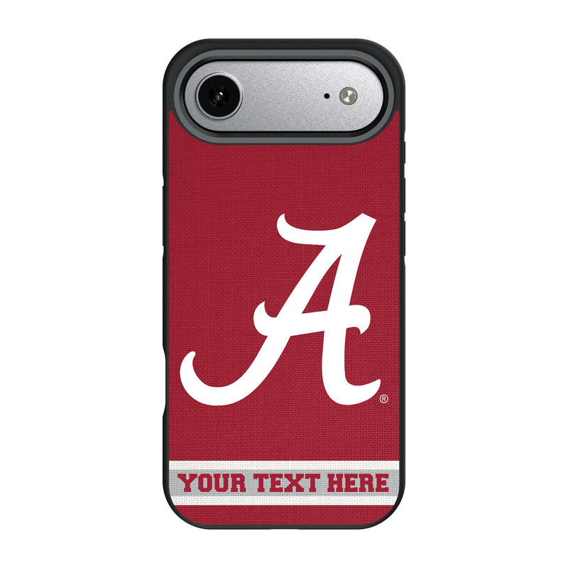 University of Alabama Crimson Tide Script A Personalized Stripe iPhone Bump Phone Case for Apple iPhone