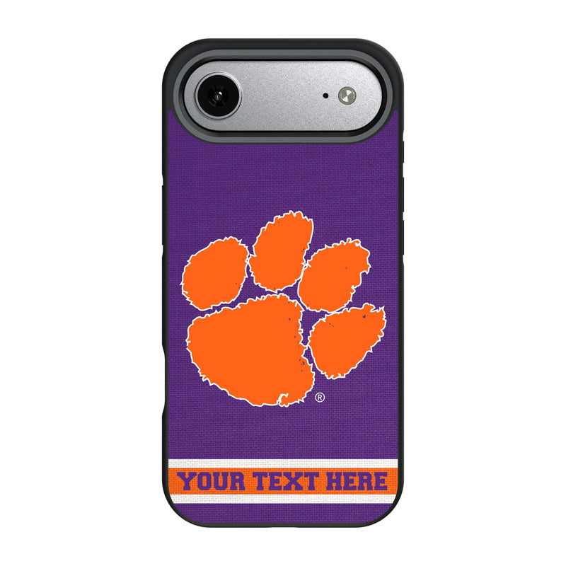 Clemson University Tigers Personalized Stripe iPhone Bump Phone Case for Apple iPhone