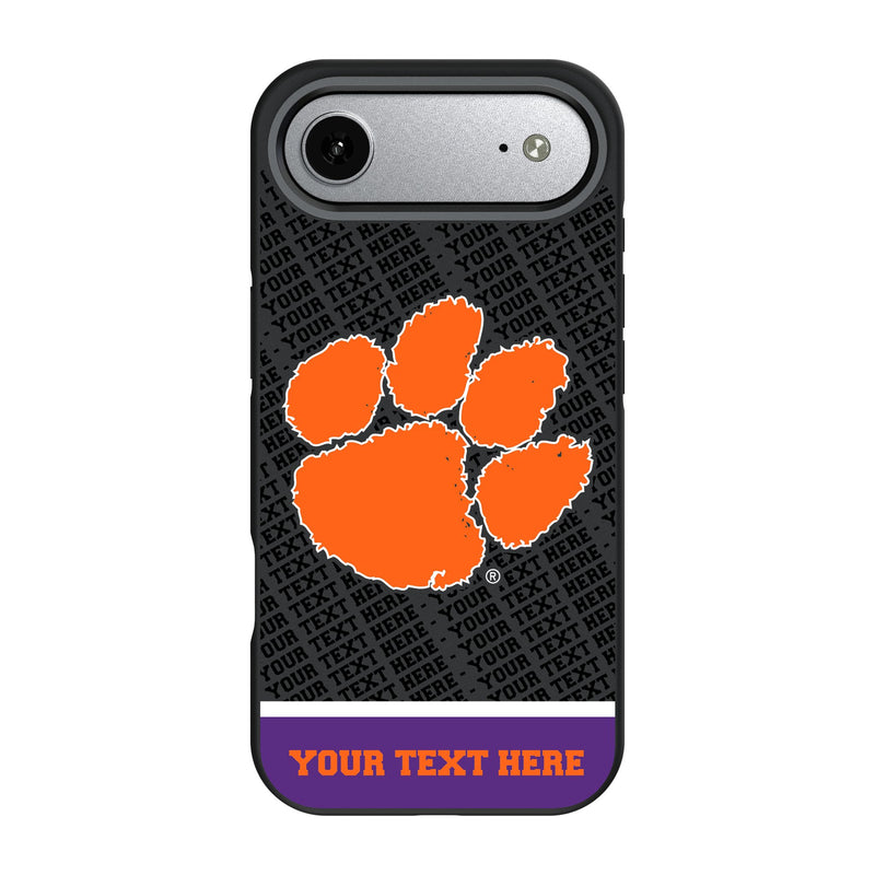 Clemson University Tigers Personalized EndZone Plus iPhone Bump Phone Case for Apple iPhone