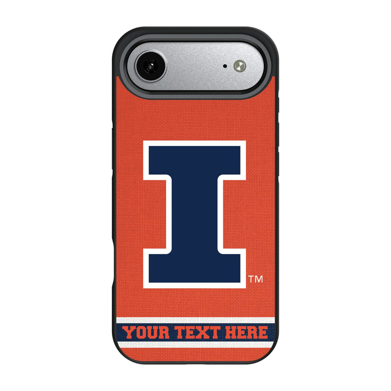University of Illinois Fighting Illini Personalized Stripe iPhone Bump Phone Case for Apple iPhone