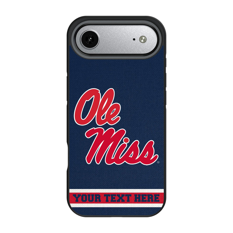 University of Mississippi Rebels Personalized Stripe iPhone Bump Phone Case for Apple iPhone