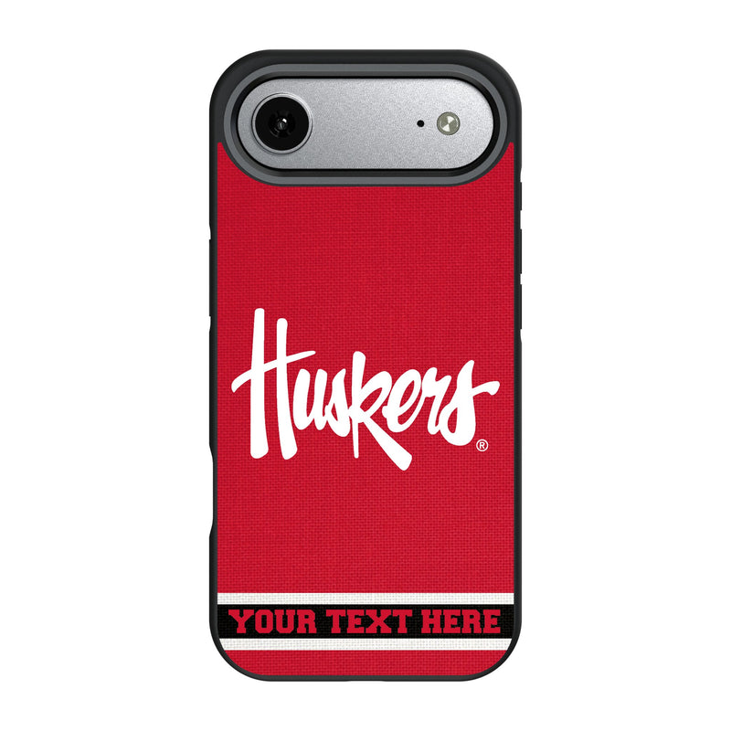University of Nebraska Huskers Personalized Stripe iPhone Bump Phone Case for Apple iPhone