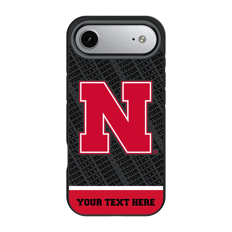 University of Nebraska Huskers Block N Personalized EndZone Plus iPhone Bump Phone Case for Apple iPhone