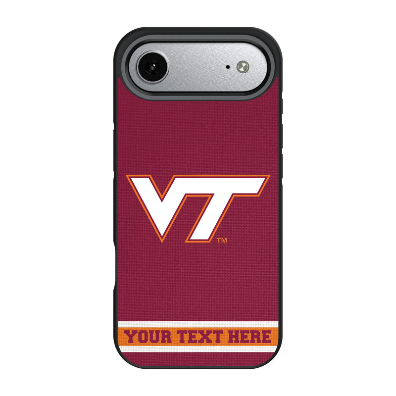 Virginia Tech Hokies Personalized Stripe iPhone Bump Phone Case for Apple iPhone